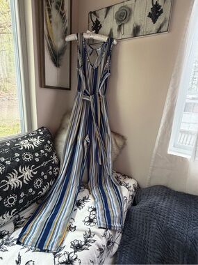 Just Be Striped Jumpsuit